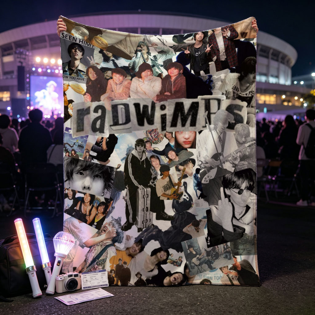 radwimps band collage featuring various photos and moments from their performances and personal life - Blankets