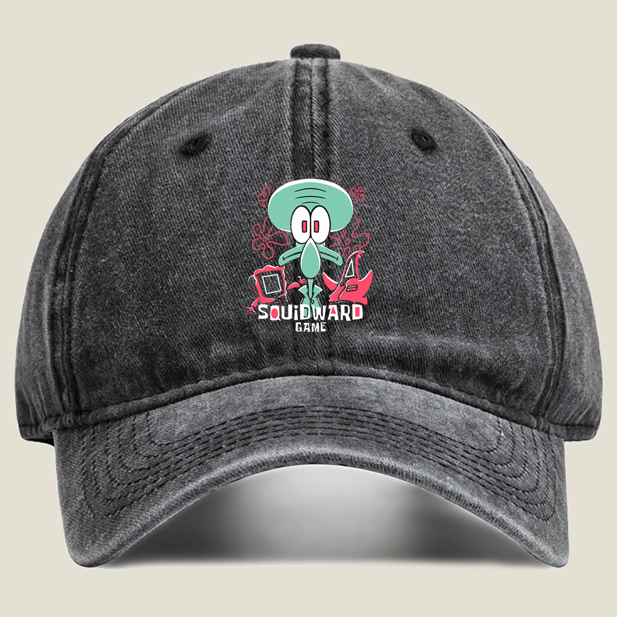 Squidward Game - Washed Denim - Baseball Cap