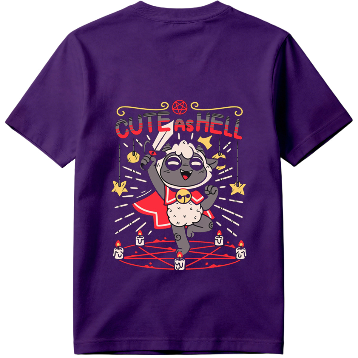 Cute as Hell: Devilish Sheep Character Design - Tee