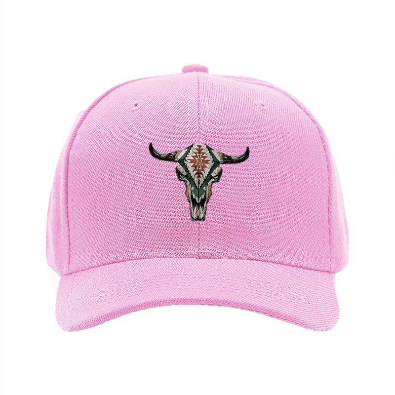 1pc New Baseball Cap with Bull Skull Tribal Print Design Unisex Adjustable Hat for Outdoor Activities and Casual Wear Suitable for Adults and Teens