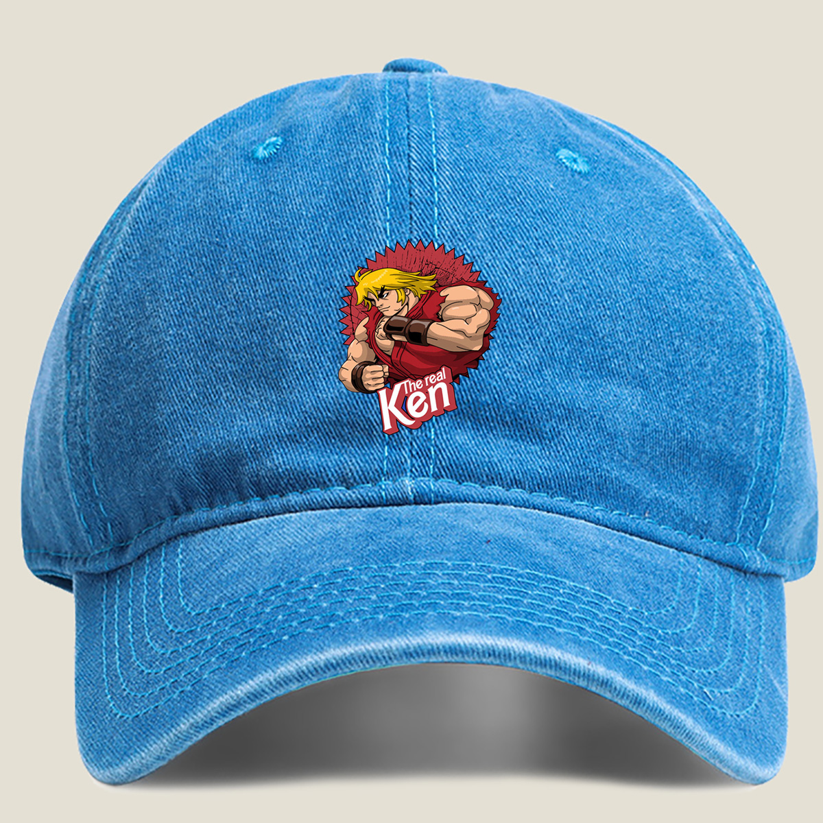 Street Fighter - Ken Masters - Washed Denim - Baseball Cap