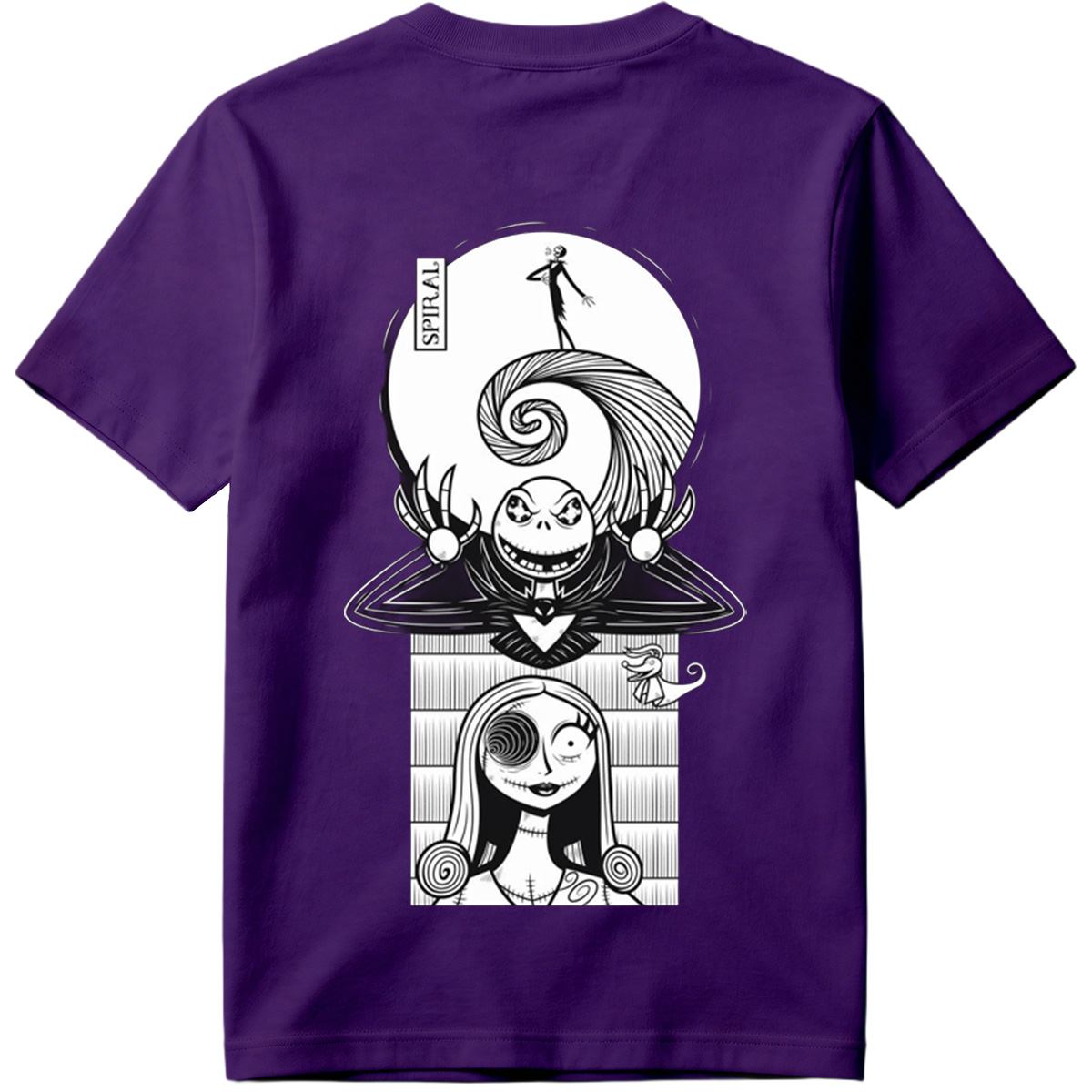 The Nightmare Before Christmas: Jack Skellington and Sally Spiral Art - Tee
