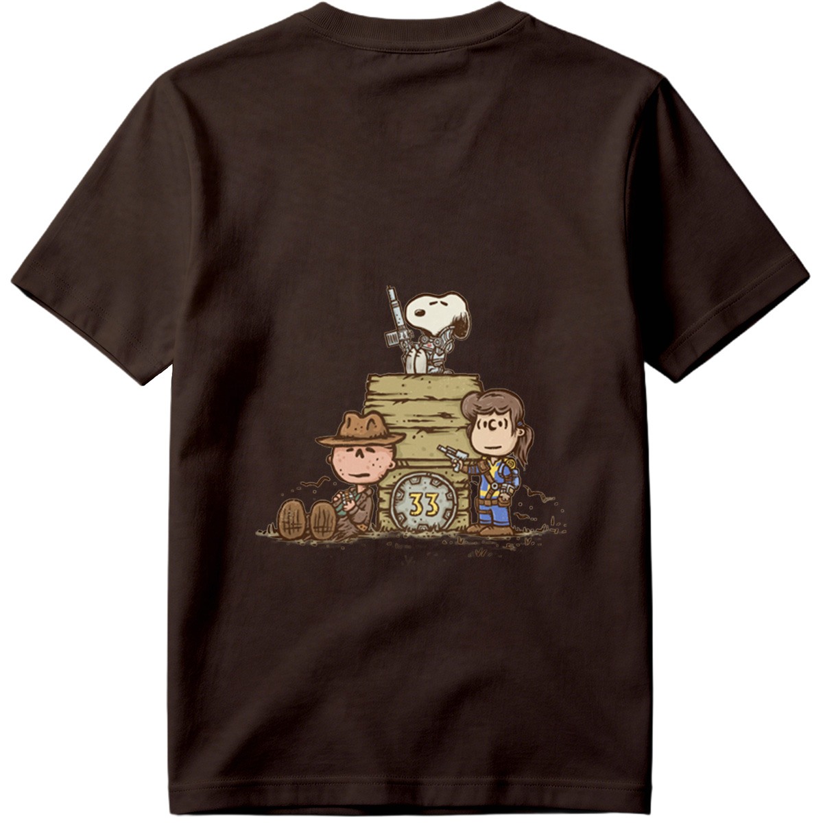 Snoopy, Charlie Brown, and Peppermint Patty in Fallout 33 - Tee