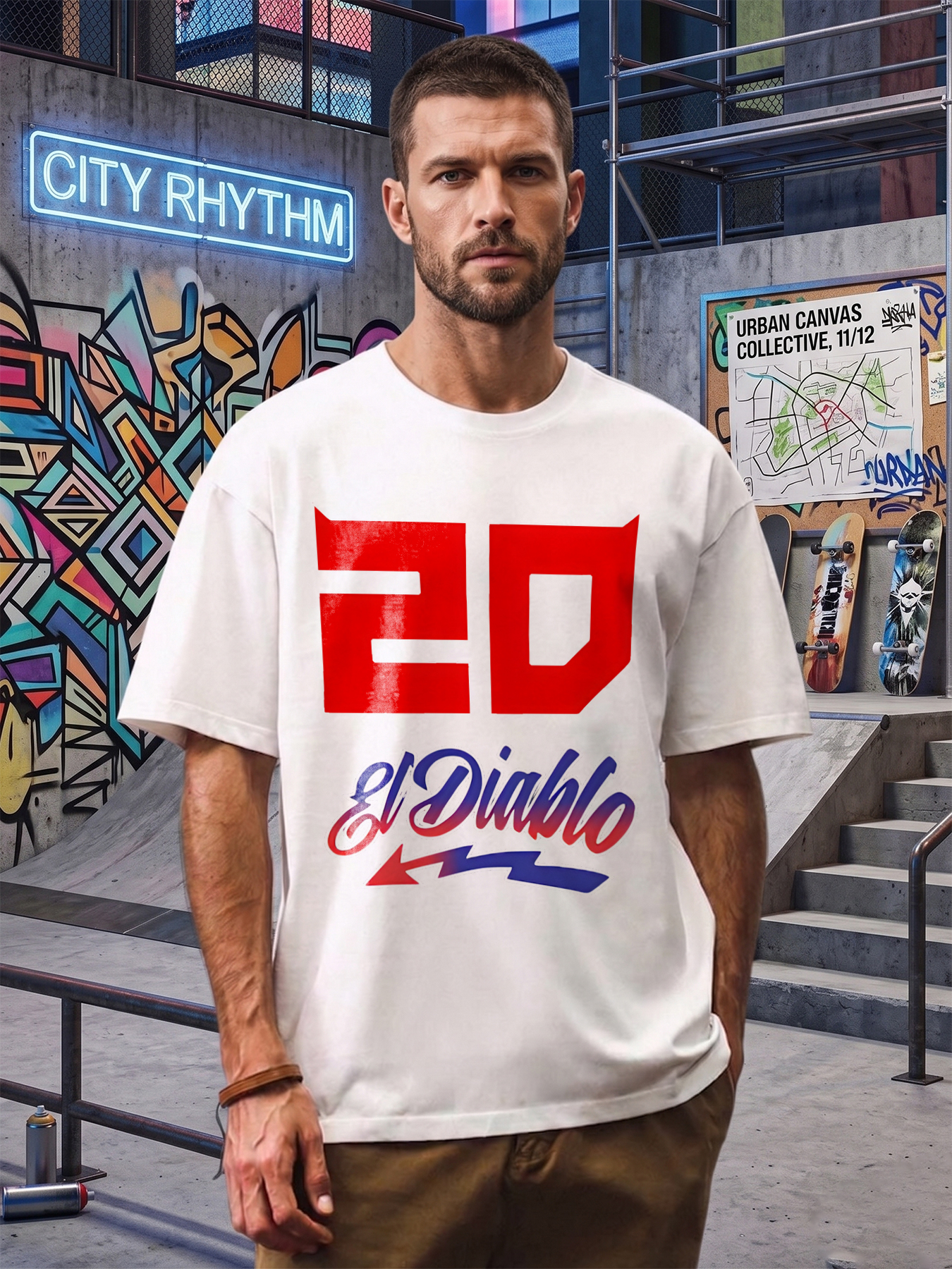 Men's Printed T-Shirt with 