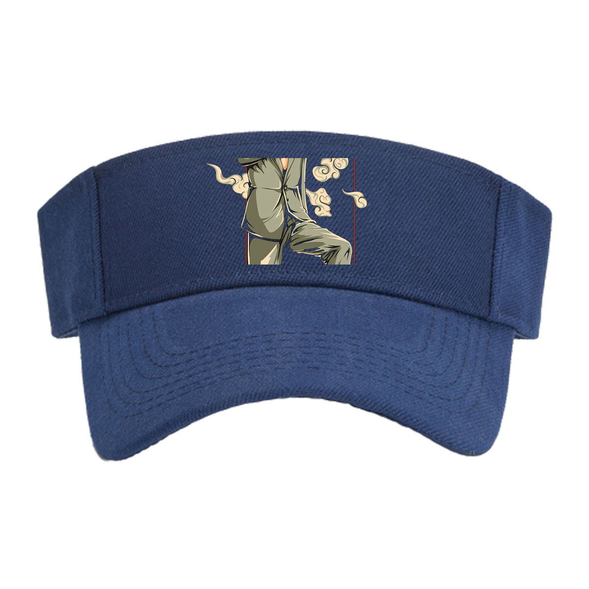 Anime Character with Sword and Fox Spirit, Stylish Suit and Sneakers -  Visor cap