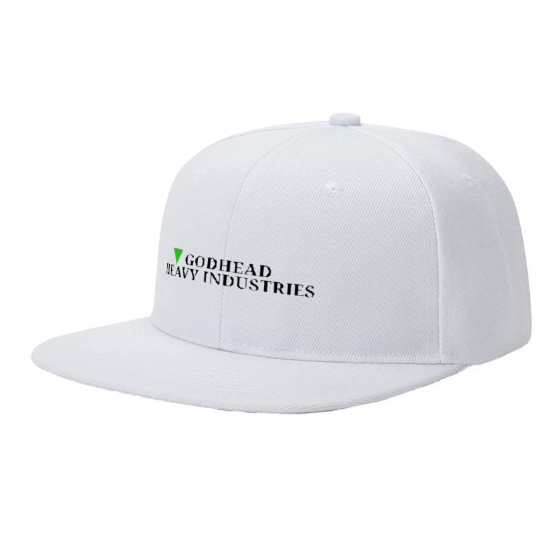 Flat Brim Baseball Cap Godhead Heavy Industries Logo Print Streetwear Underground Skate Style for Basketball Court Skate Park Urban Riders Rappers Streetwear Enthusiasts