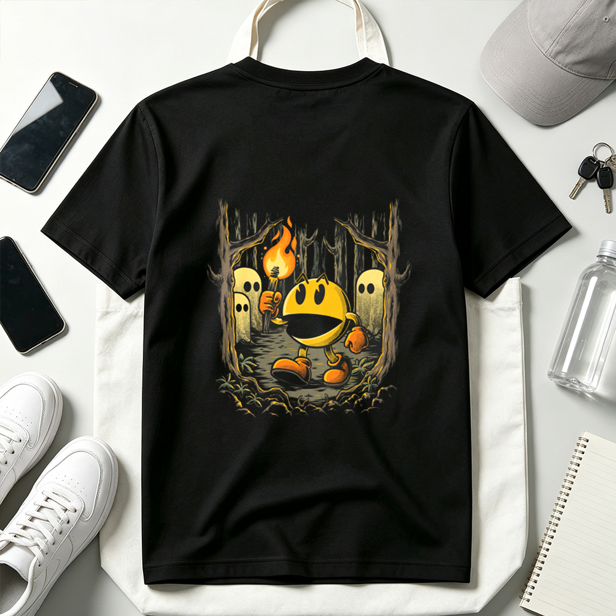 Pac-Man in the Haunted Forest - Tee