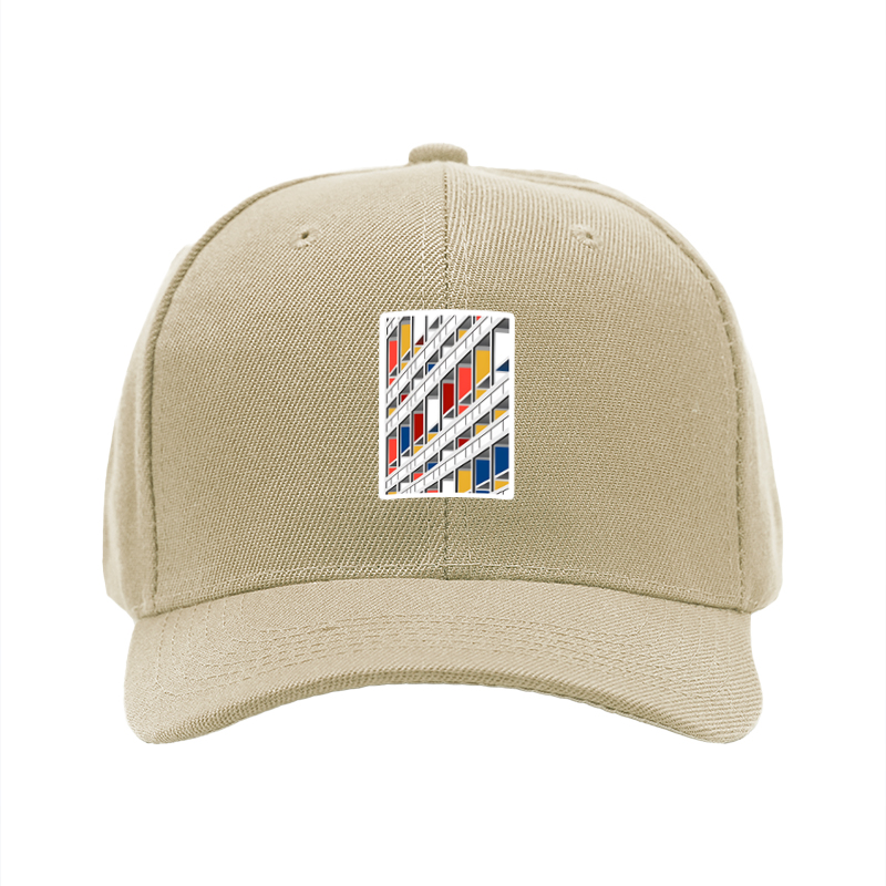 1pc New Baseball Cap with Geometric Building Print Design Unisex Adjustable Hat for Outdoor Activities Urban Fashion Adults Casual Wear Street Style Accessory