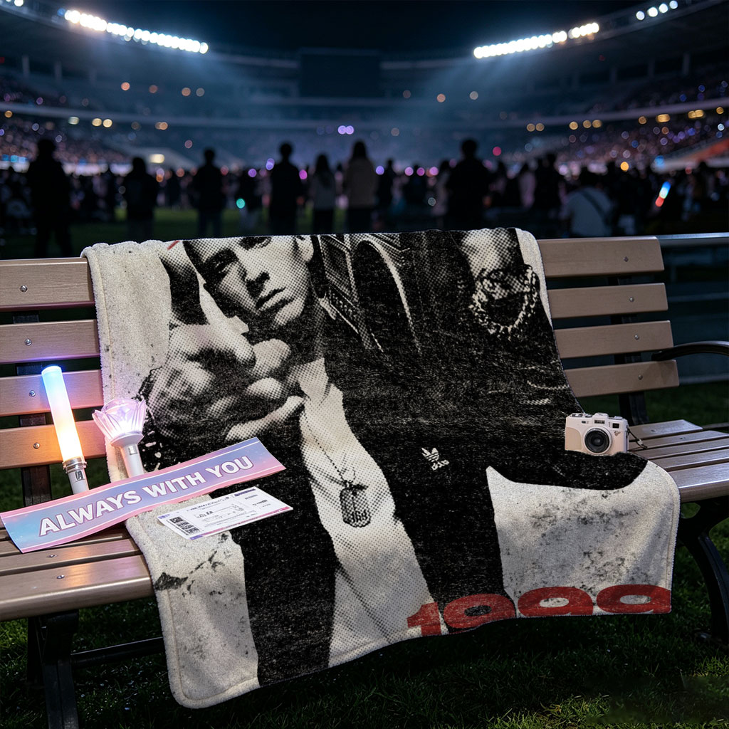 Eminem Holding Boombox Pointing at Camera 1999 Album Cover Art - Blankets