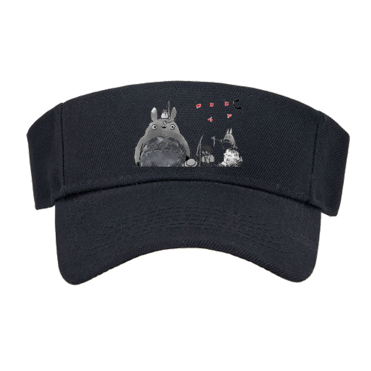 Totoro, Mei, and Satsuki Fishing Under Cherry Blossoms -  Visor cap