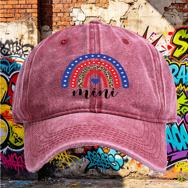Unisex Classic Washed Cap with Rainbow Leopard Print and Stars Design | Casual Streetwear Hat for Outdoor Activities, Travel, and Daily Wear | Perfect for Young Adults and Trendy Fashion Lovers
