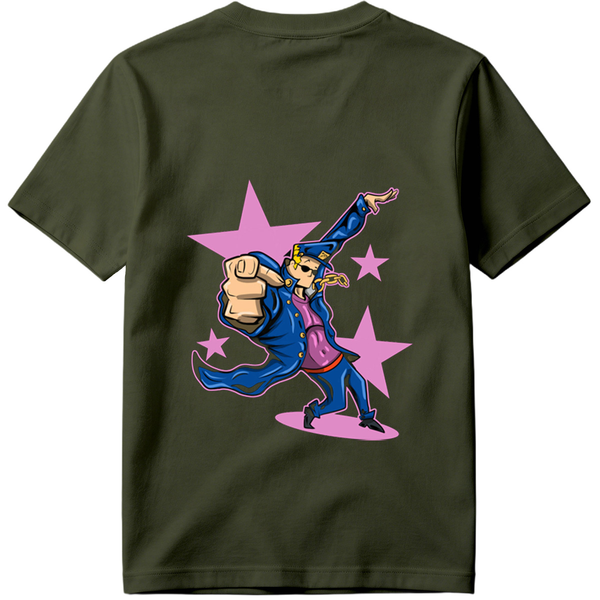 Gangster Mickey in Blue Coat and Hat, Dancing with Stars Background - Tee