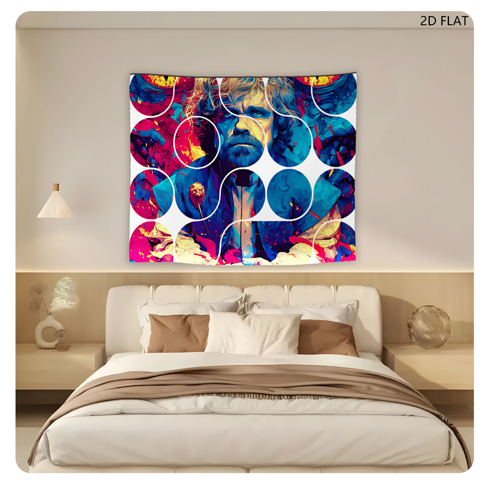 Game of Thrones: Tyrion Lannister in a Vibrant, Abstract Portrait - Tapestry
