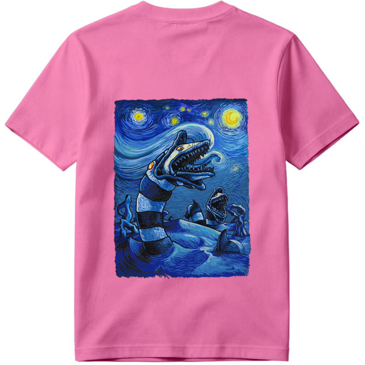 Starry Night with Loch Ness Monster - Tee
