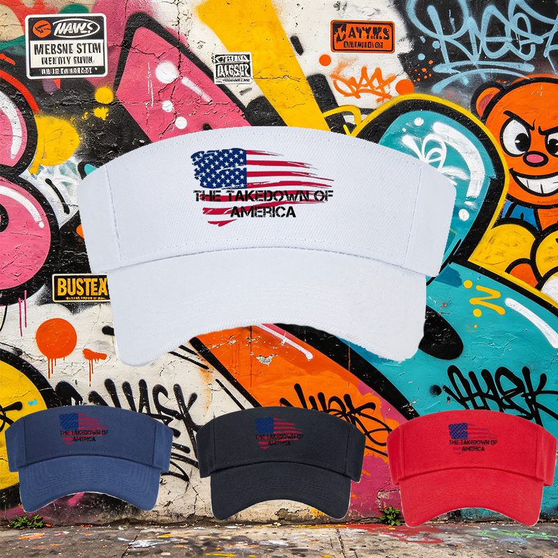 Unisex Classic Mesh Back Cap with American Flag Print 
