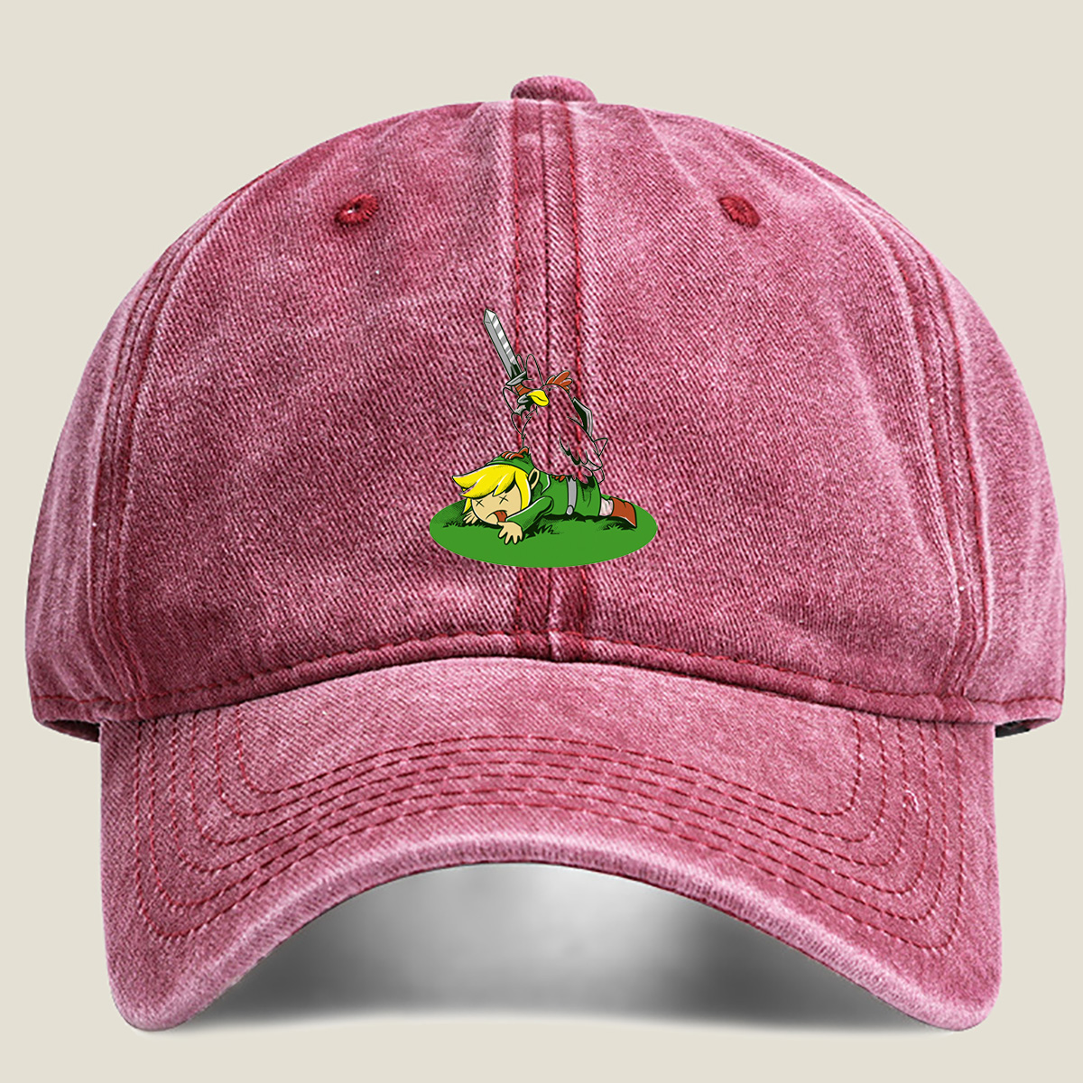 Link and Chicken Warrior - Washed Denim - Baseball Cap