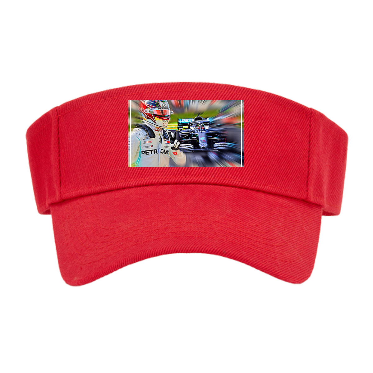 Lewis Hamilton, Mercedes F1 Driver, Celebrating Victory on Track -  Visor cap