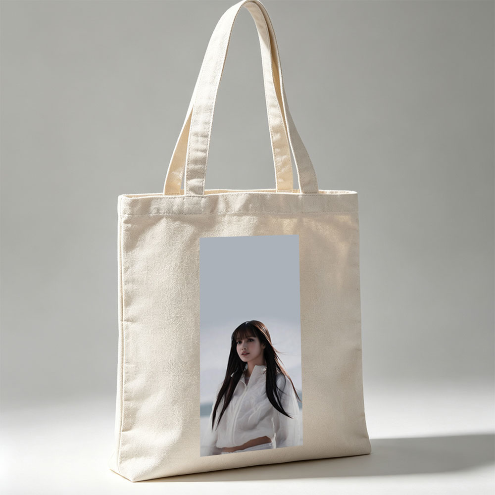 Lisa Blackpink Beach Portrait in White Outfit - Canvas tote bags