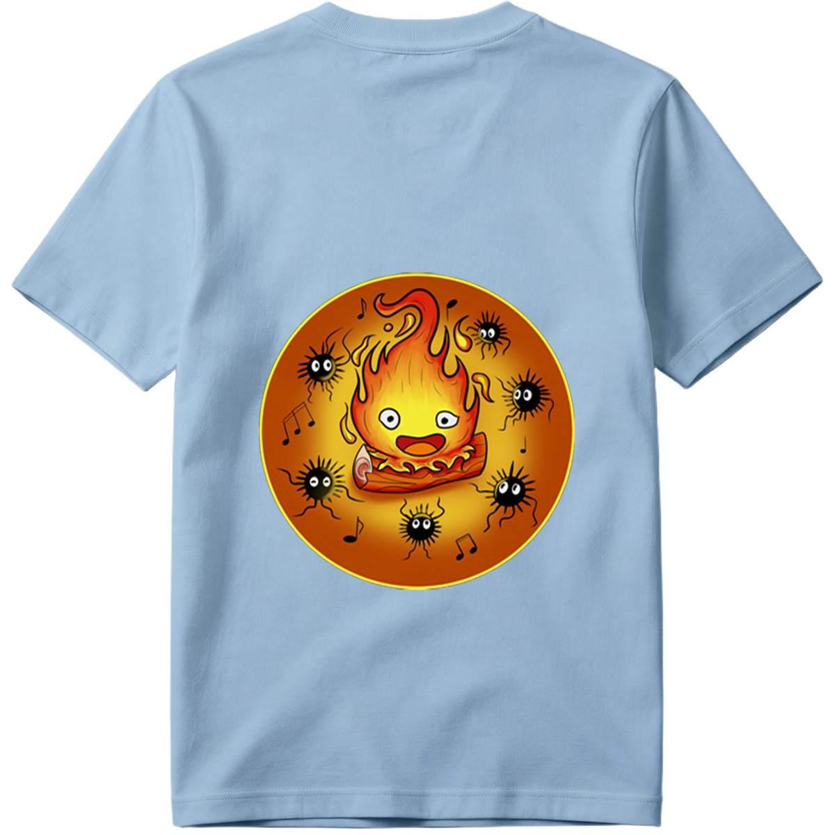Flame Character with Spiders and Music Notes - Tee
