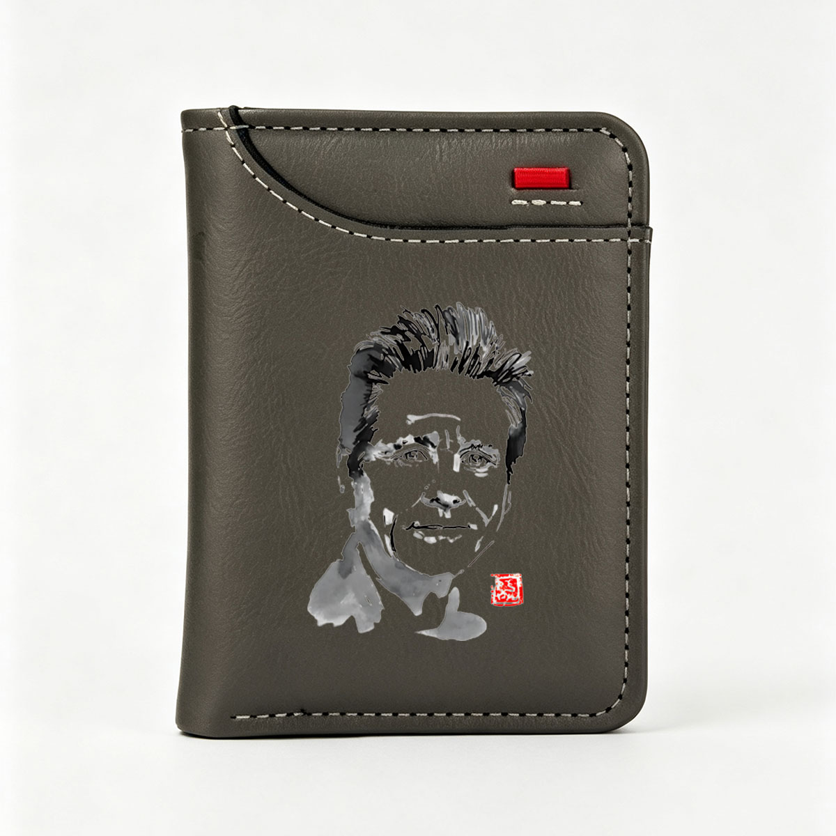 Mickey Rourke Portrait in Abstract Style - Vertical Style Wallet