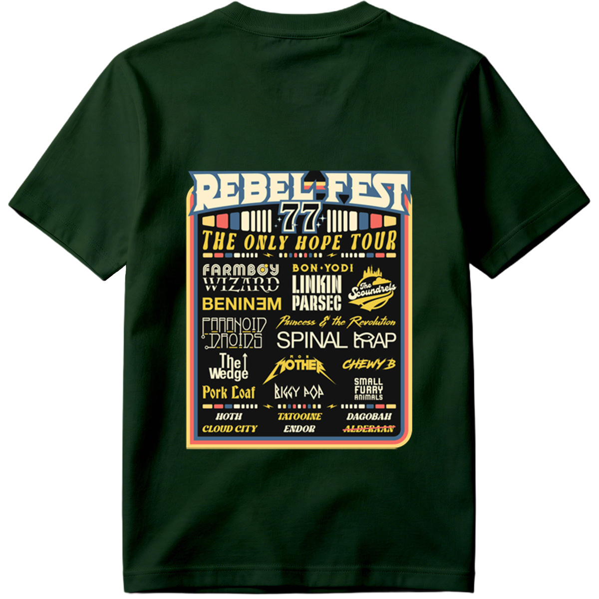 Rebel-Fest 77: The Only Hope Tour Featuring Star Wars Characters and Bands - Tee