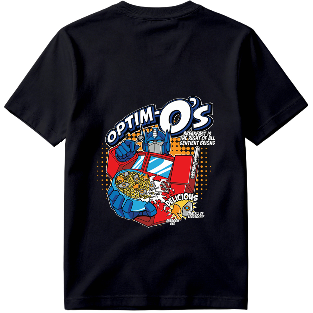 Optim-O's: Transformers Breakfast Cereal Featuring Optimus Prime - Tee
