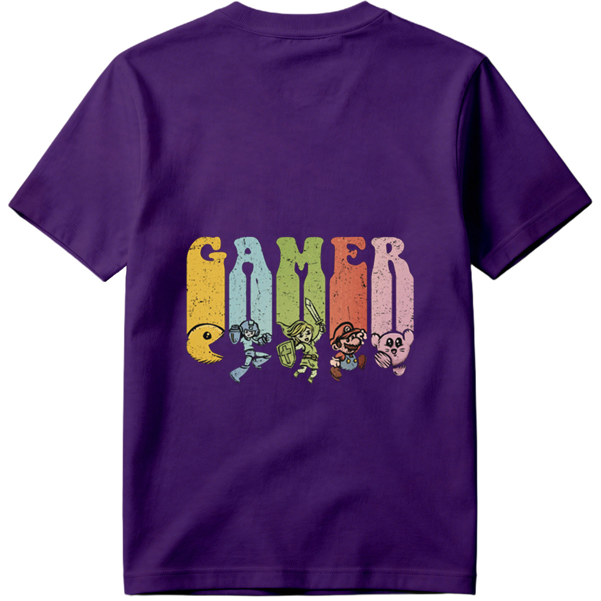 Gamer: Pac-Man, Mega Man, Zelda, Mario, Kirby - Tee