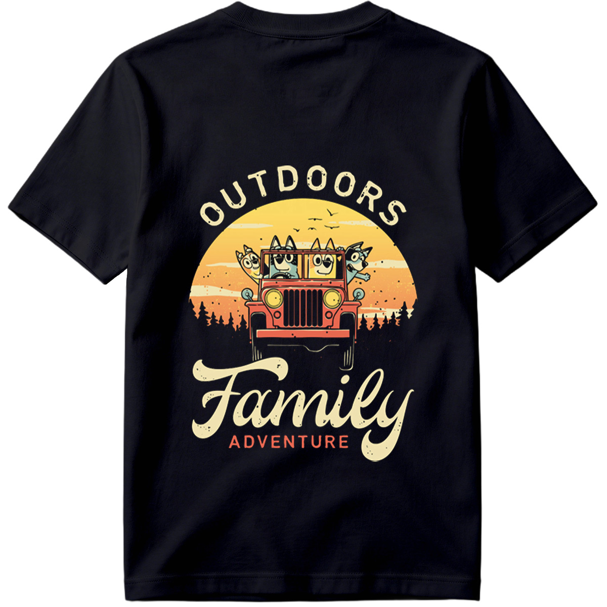 Bluey Family Outdoors Adventure - Tee