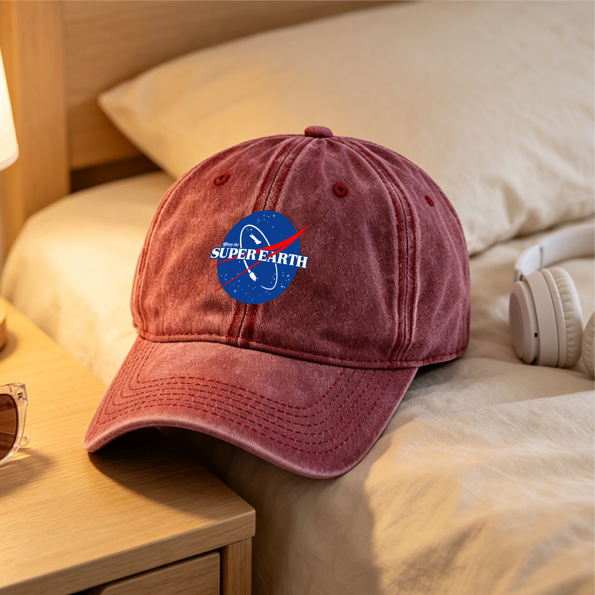 Glory for Super Earth - Washed Denim - Baseball Cap
