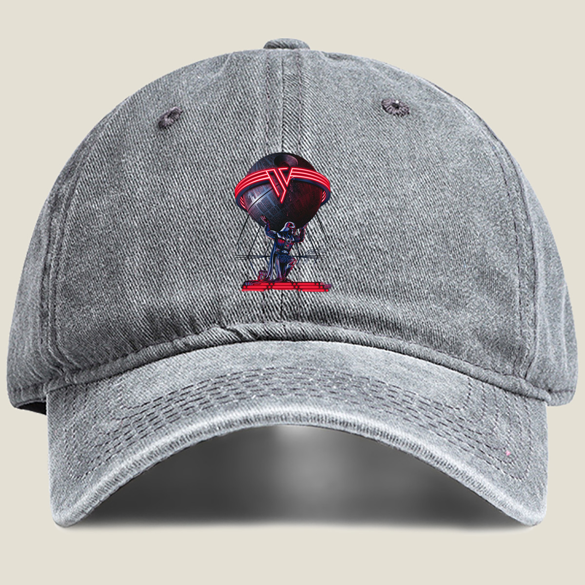 Darth Vader and the Death Star: A Galactic Powerhouse - Washed Denim - Baseball Cap