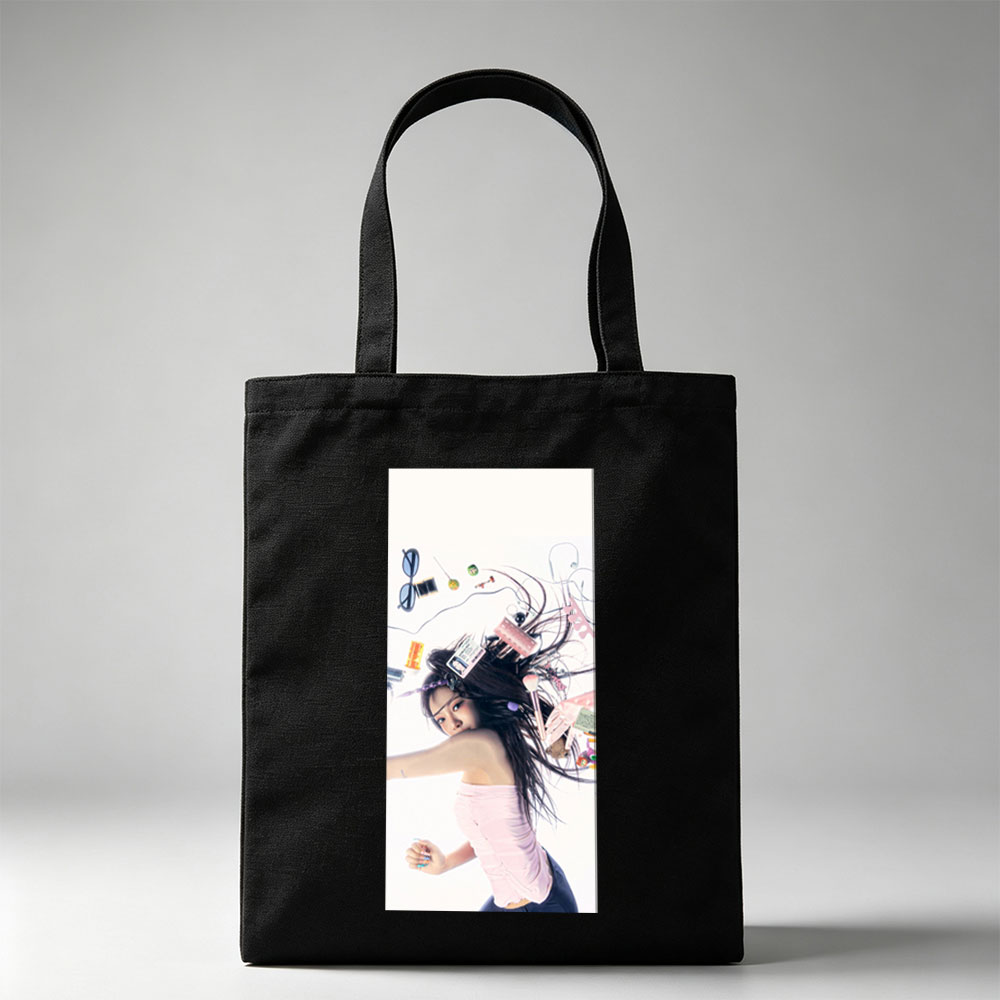 Lisa Blackpink Artistic Portrait with Hair Accessories and Makeup Tools - Canvas tote bags