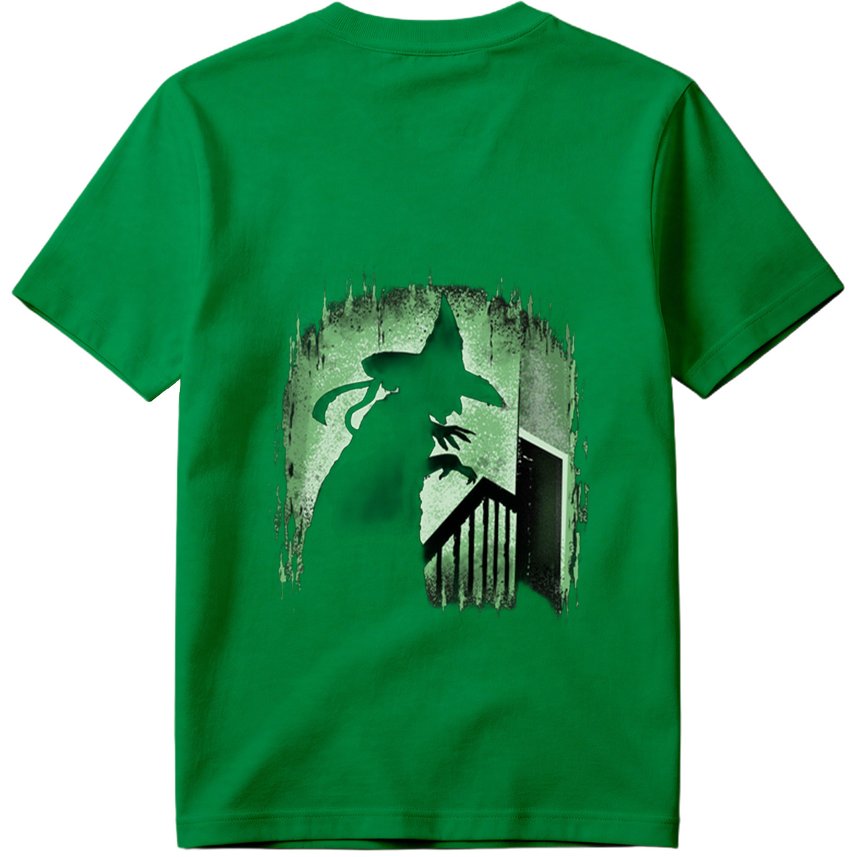 Witch Silhouette in Green Glow - Tee
