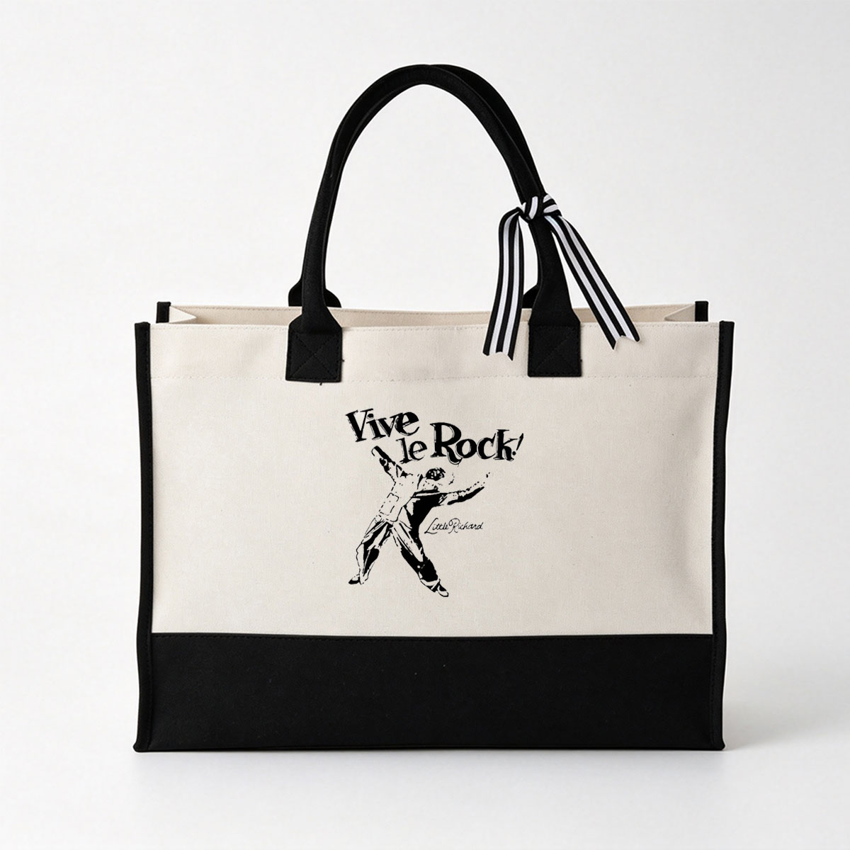 Little Richard Live, Rock! - Canvas patchwork gift tote bag