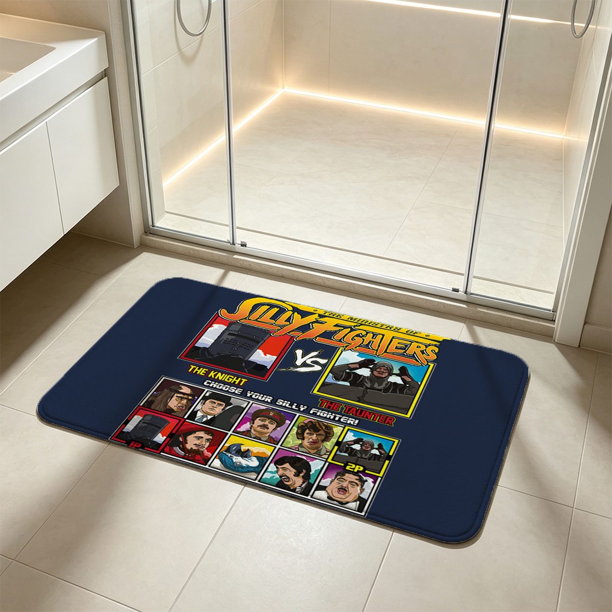 Silly Fighters: The Knight vs The Taunter - Choose Your Silly Fighter! - Flannel floor mat