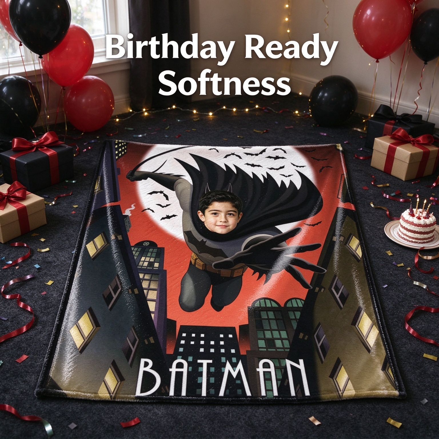 Custom Face Photo Blanket, Superhero Flannel Throw, Ultra Soft Anti-Pilling Fleece, Ideal Personalized Gift