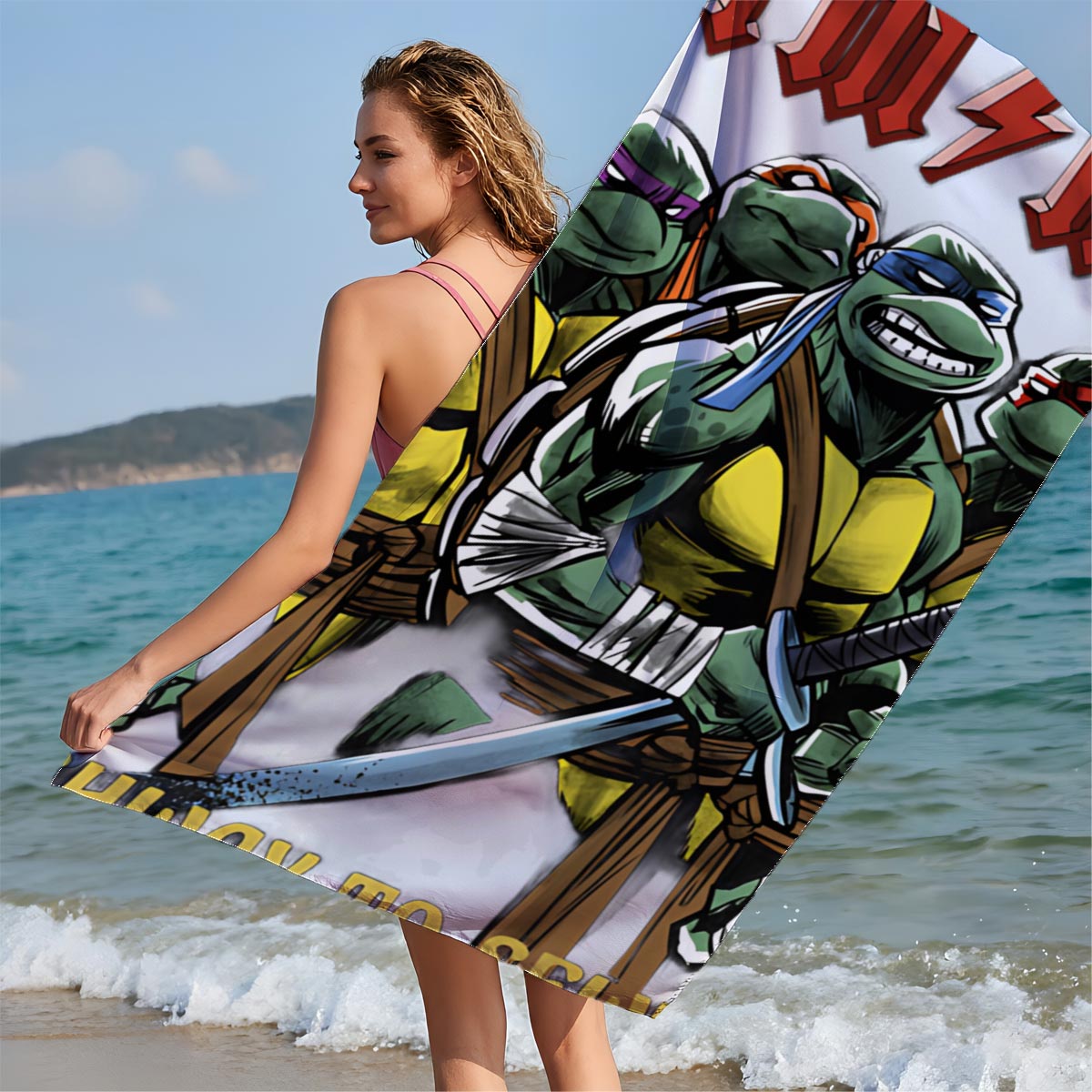 Teenage Mutant Ninja Turtles: Highway to Sewers – TMNT Rock Band Parody - Beach towels