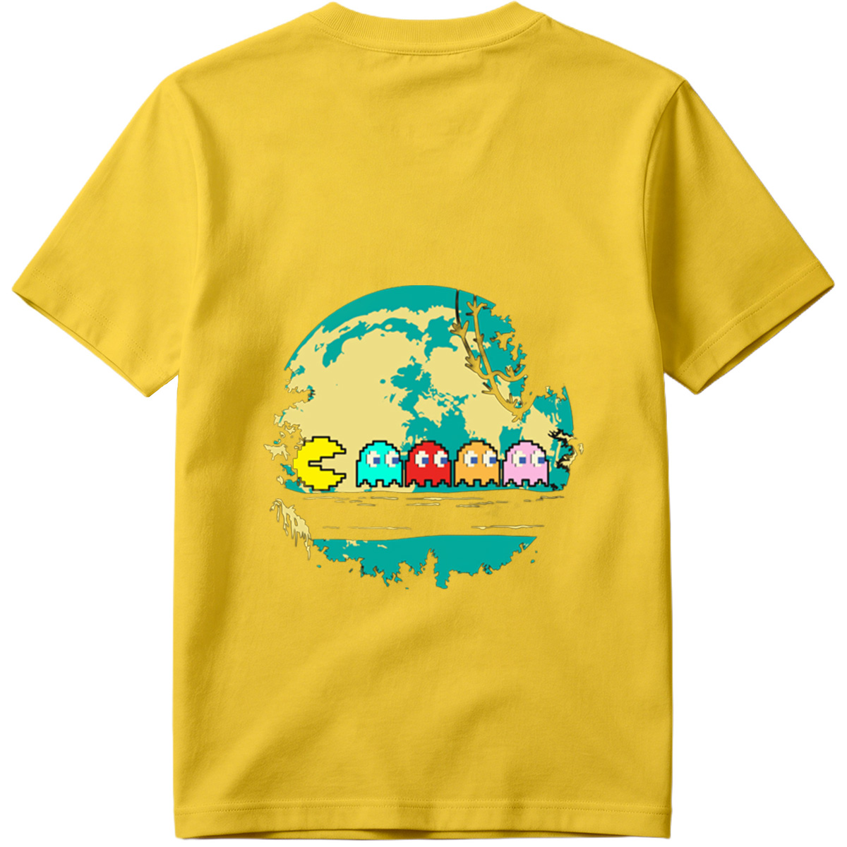 Pac-Man and Ghosts Under the Moon - Tee