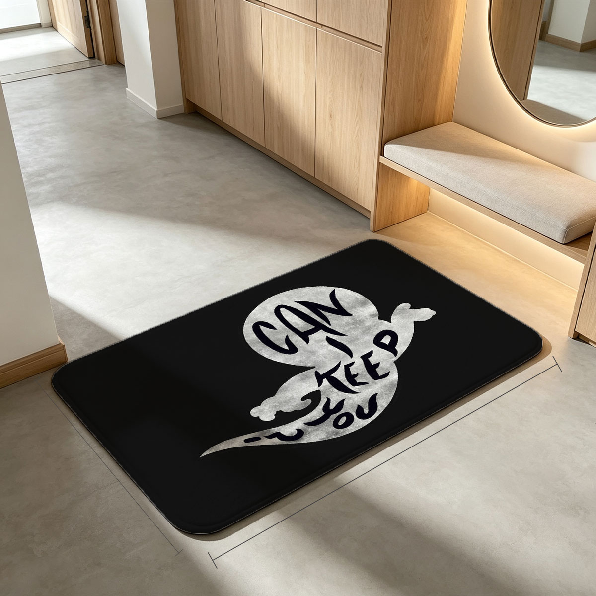Can I Keep You - Ghostly Typography Art - Flannel floor mat
