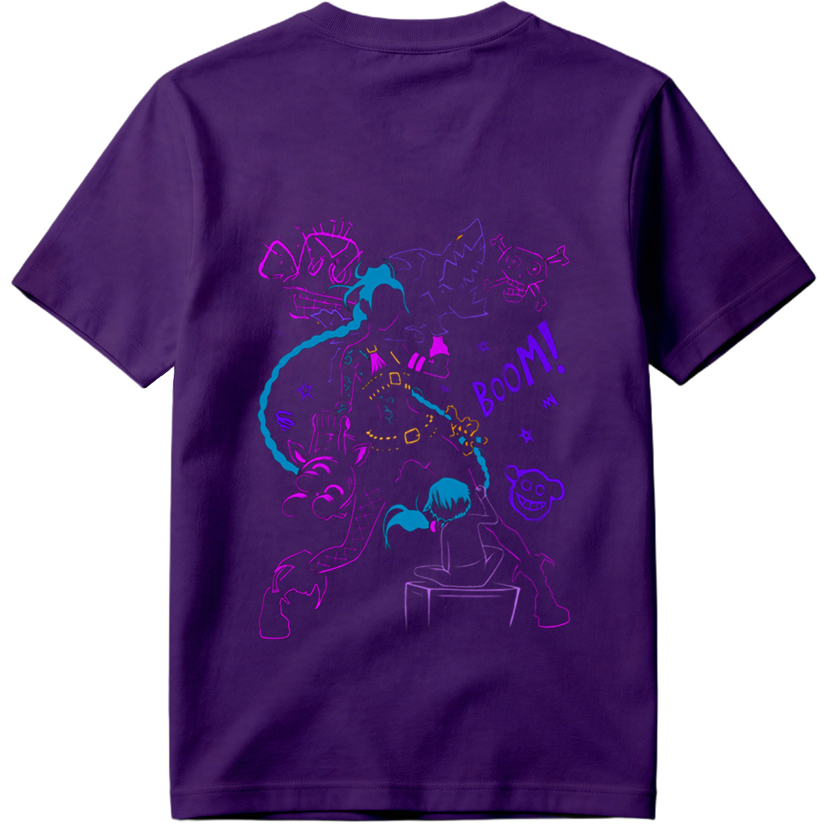 Doraemon and Friends in Neon Chaos: Boom! - Tee