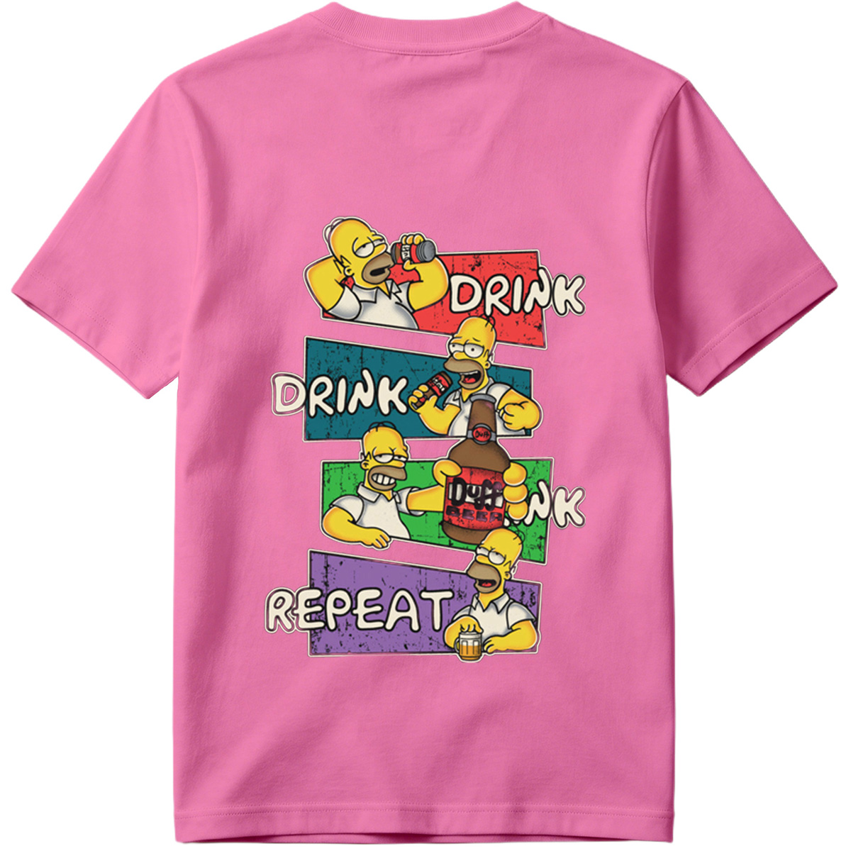 The Simpsons Homer Drink Duff Beer Repeat - Tee