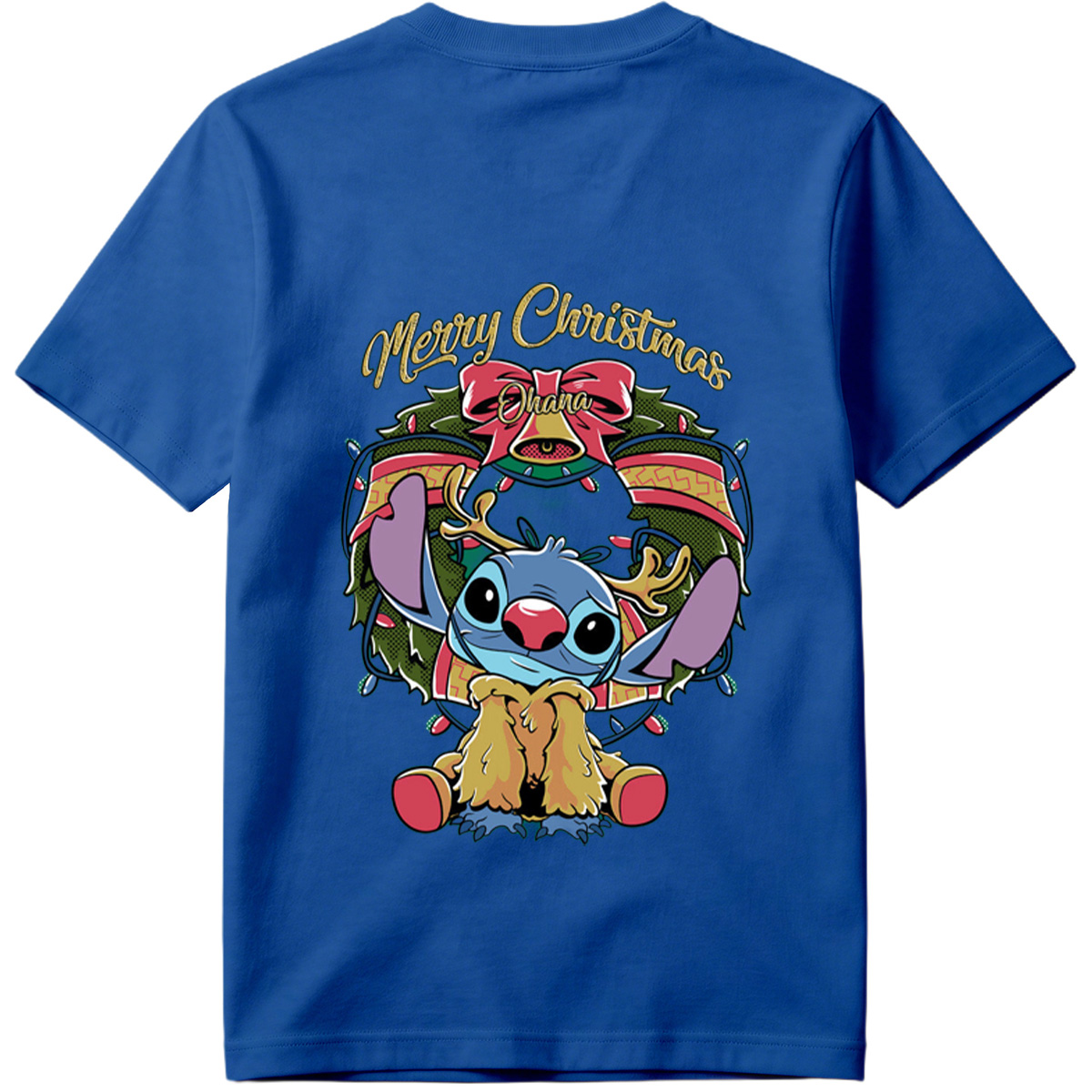 Stitch Christmas Wreath Design - Tee