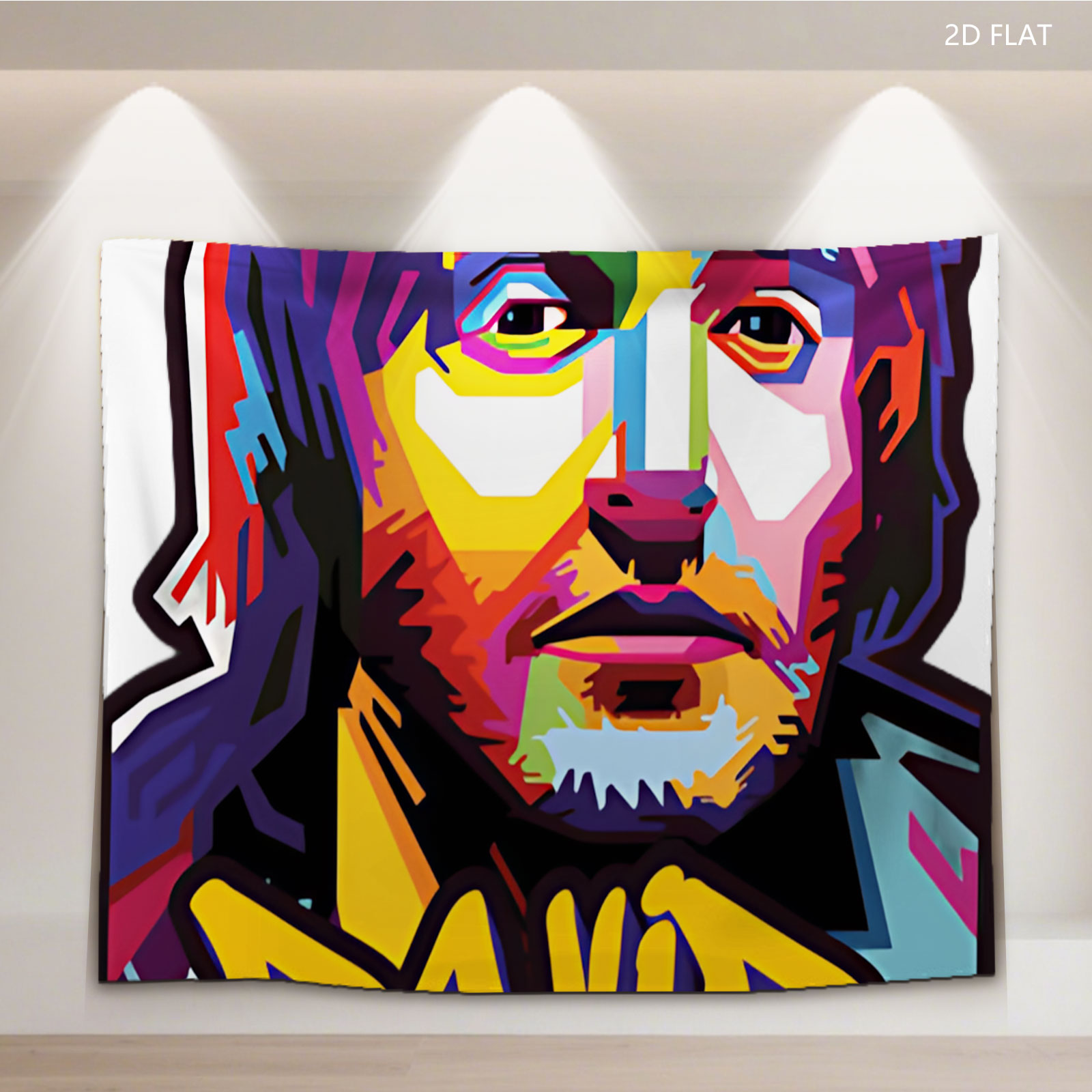 David Guetta Colorful Portrait Art - Tapestry