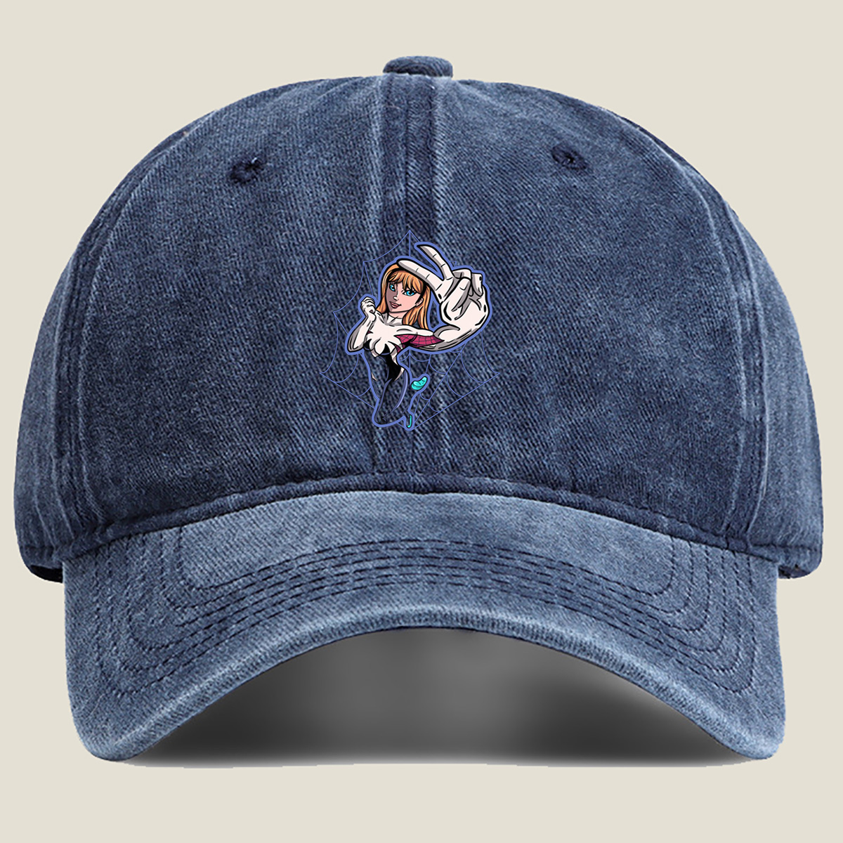 Spider-Gwen: Web-Slinger in Action - Washed Denim - Baseball Cap
