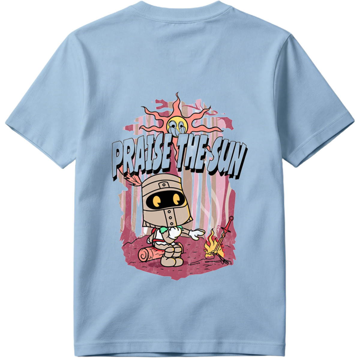 Praise the Sun - Knight and Sun Character Art - Tee