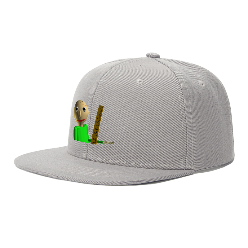 Flat Brim Baseball Cap Cartoon Character Measuring Tape Print Streetwear Underground Skate Style Basketball Court Skate Park Urban Outfit for Skaters Rappers Streetwear Enthusiasts