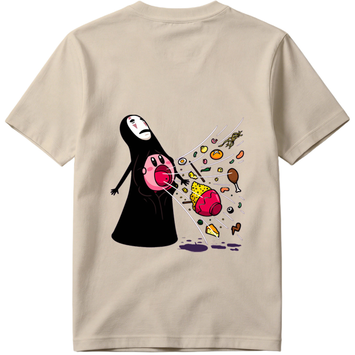 No-Face and Kirby: Food Explosion - Tee