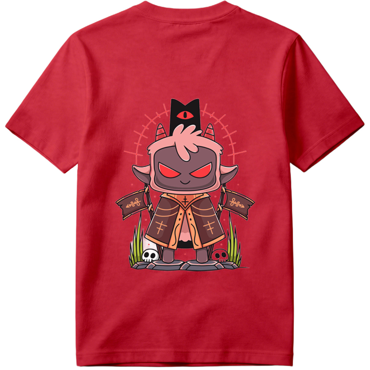 Demon King with Red Eyes and Horns - Tee