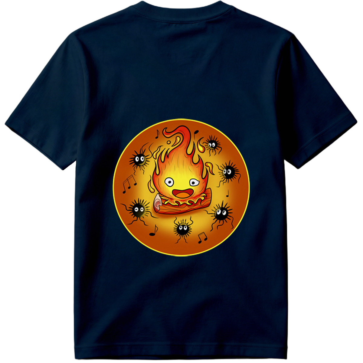 Flame Character with Spiders and Music Notes - Tee