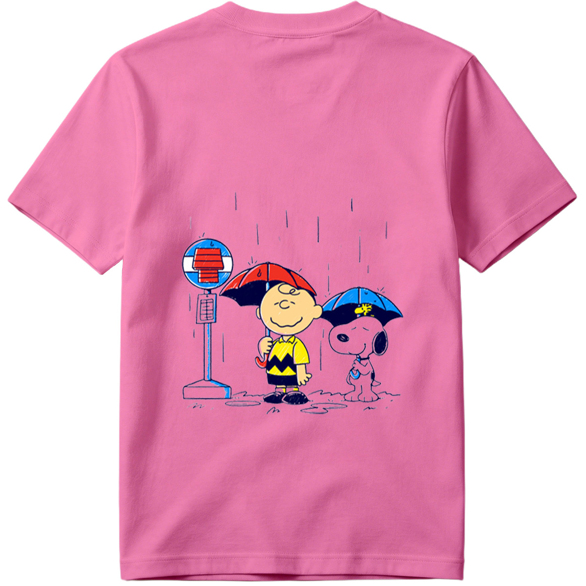 Peanuts: Charlie Brown and Snoopy in the Rain - Tee