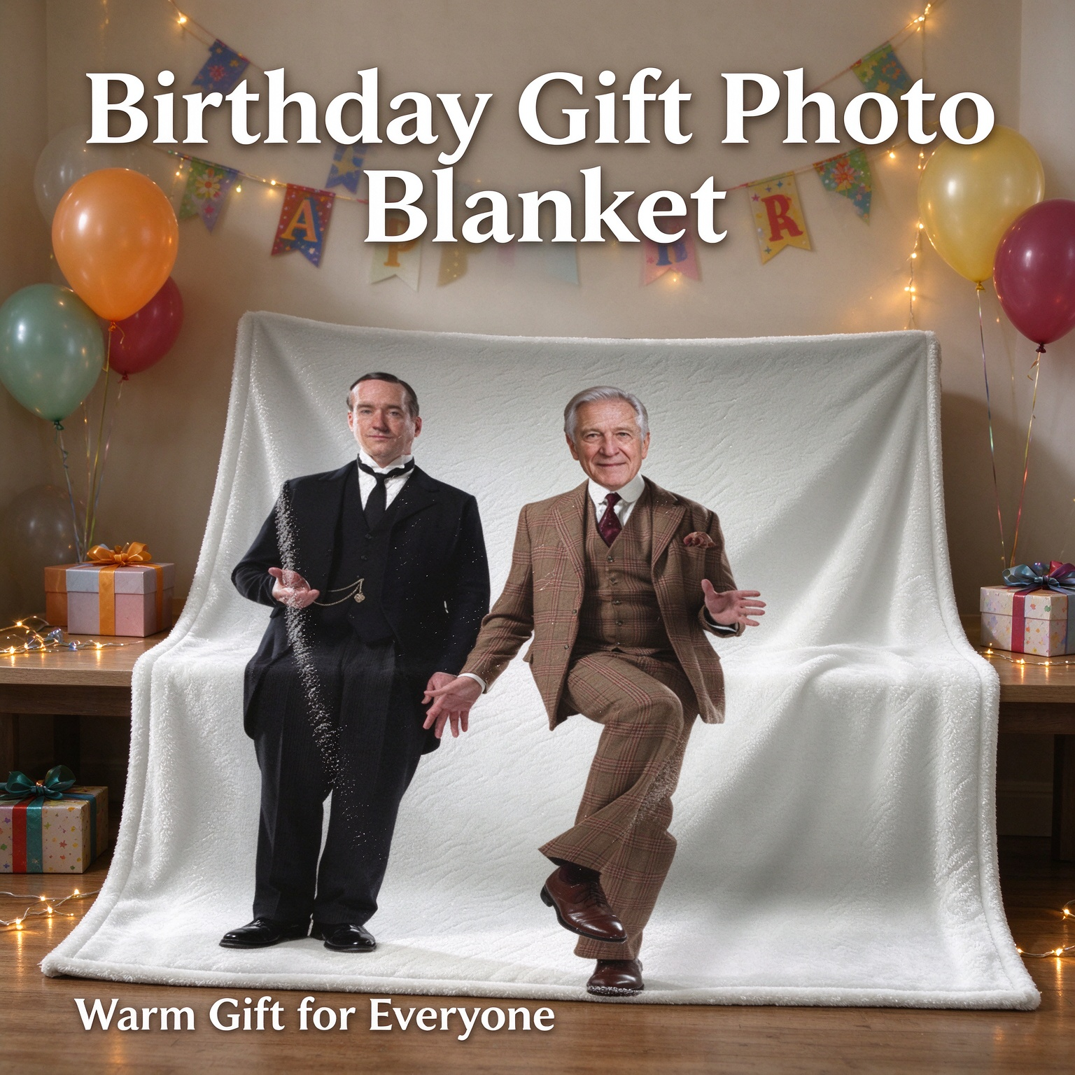 Custom Face Photo Flannel Blanket, Ultra Soft Plush Throw Blanket, Ideal Personalized Gift for Bed and Couch